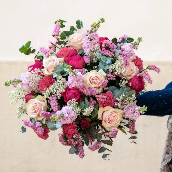 Bouquet romantique rose et mauve